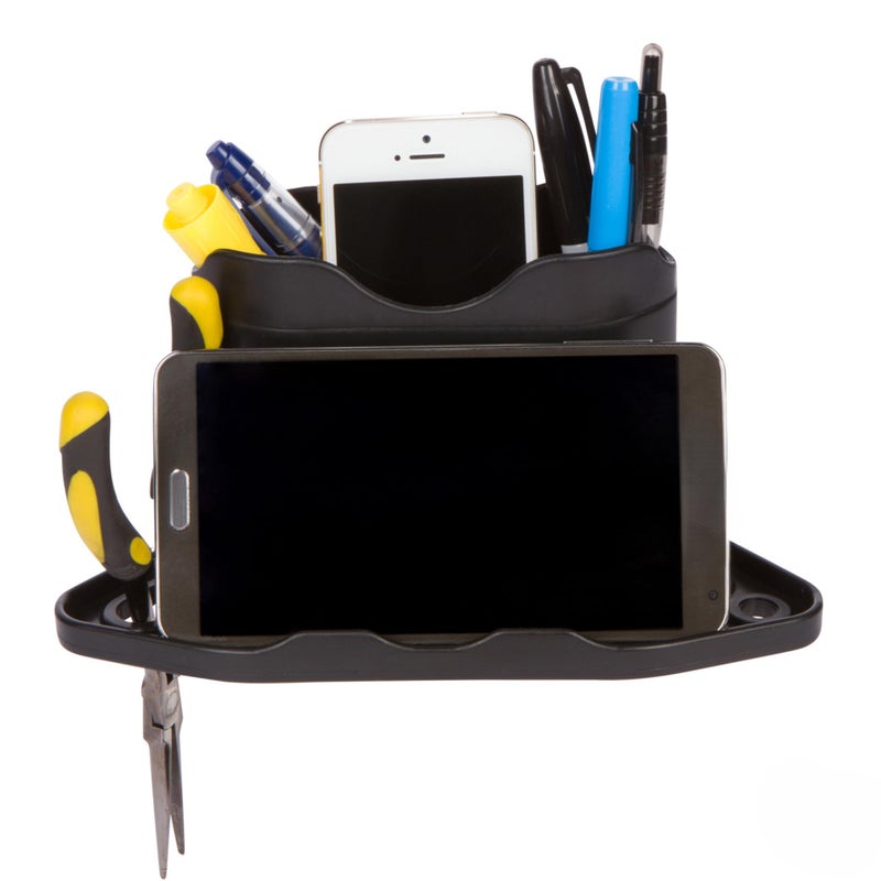 ROBOCUP Holster (Black) Universal Phone Holder with Strap Design | Organization Storage Caddy for Boat, Golf Cart and Umbrellas | Securely Holds Fishing Tackle, Marine Gear and Tools. Made in USA - Image 1